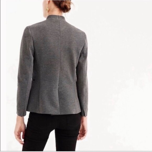 J. Crew Going-Out Blazer in Stretch Twill Career Professional Gray Size 4 - Picture 4 of 11